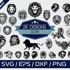 Lion SVG Bundle, Cricut, Silhouette, Scrapbooking, Card Making, Paper Crafts, Clipart