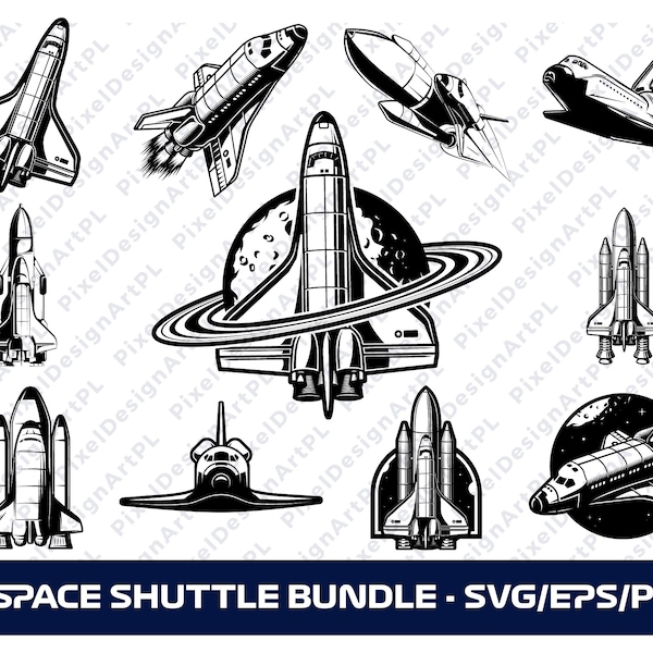 11 Space Shuttle Bundle SVG,EPS,PNG, Cricut, Clipart, Sublimation, T-shirt Design