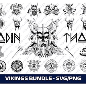 Vikings SVG/PNG Bundle, Cricut, Sublimation, T-shirt, Silhouette, Scrapbooking, Card Making, Paper Crafts, Clipart