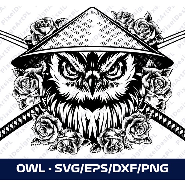 Japanese Owl SVG/PNG/EPS, Cricut, Sublimation, T-shirt, Silhouette, Scrapbooking, Card Making, Paper Crafts, Clipart