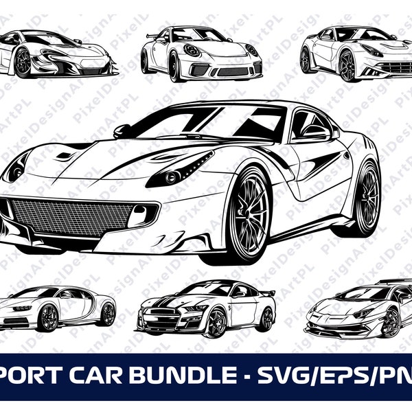 7 Sport Car SVG,EPS,PNG, Cricut, Clipart, Sublimation, T-shirt Design