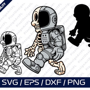Astronaut Skull SVG, Space PNG, Cricut, Sublimation, T-shirt, Silhouette, Scrapbooking, Card Making, Paper Crafts, Clipart