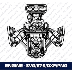 Motor SVG/PNG/EPS, Cricut, Sublimation, T-Shirt, Silhouette, Scrapbooking, Kartenherstellung, Papierhandwerk, Clipart