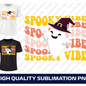 Spooky Vibes PNG, Clipart, Sublimation, T-shirt design, Digital Download