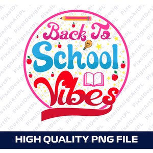 Back to school Vibes PNG FILE, halloween png, spooky season, halloween t-shirt