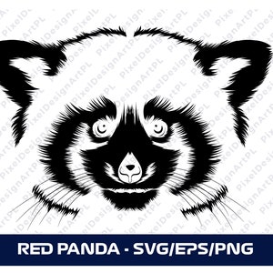 Red Panda SVG, EPS, PNG, Cricut, Clipart, Sublimation, Design de t-shirt spatial