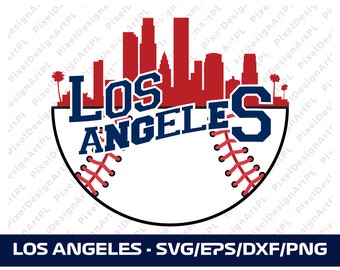 Los Angeles SVG/PNG/EPS, Baseball SVG, Cricut, Sublimation, T-Shirt, Silhouette, Scrapbooking, Kartenherstellung, Papierhandwerk, Clipart