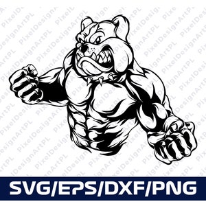 Bulldog Bodybuilder SVG/PNG/EPS, Cricut, Sublimation, T-shirt, Silhouette, Scrapbooking, Card Making, Paper Crafts, Clipart