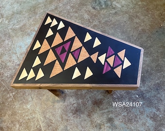 Southwestern Tables are tri-paragon-shaped side tables to create that perfect seating area.