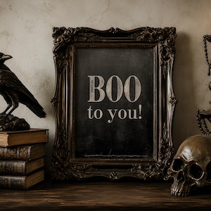 Vintage Halloween Typography Print, Funny Spooky Wall Art (Digital Download) image 12