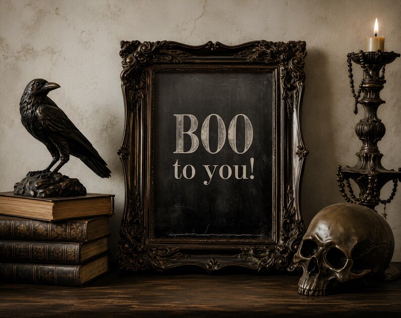 Vintage Halloween Typography Print, Funny Spooky Wall Art (Digital Download) image 12