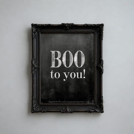 Vintage Halloween Typography Print, Funny Spooky Wall Art (Digital Download)