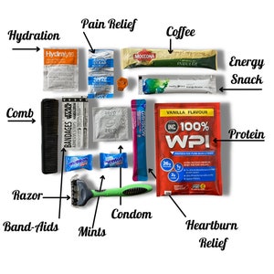 Aussie Mens Mini Ultimate Recovery Kit! Hangover Kit for Weddings ~ Recovery Kit for Bucks Party ~ Stag Party Survival Kit ~ Mens Party Gift