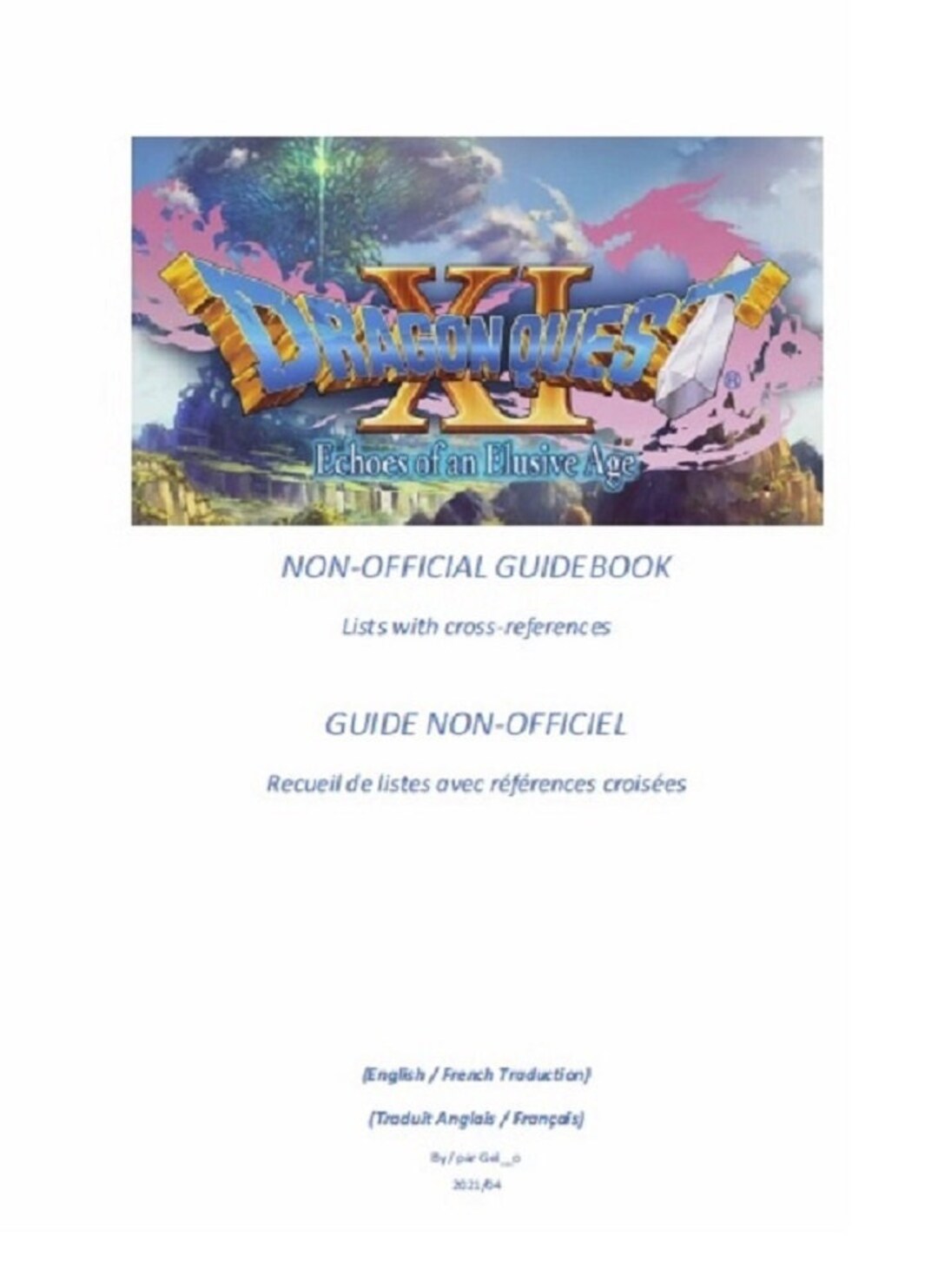 Dragon Quest XI Non-official Guidebook (lists With Cross-references) / Dragon Quest XI Guide Non ...