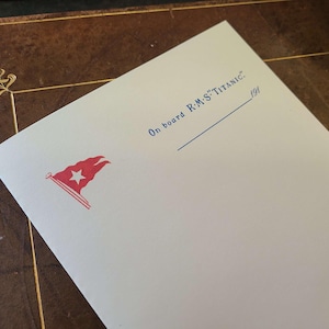 Titanic & White Star Line Stationery — Faksimile/Replikaset