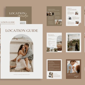 Location Guide for Photographers w/ Copywriting | Session Location Guide Template | Client Location Guide Template for Couples Photographers