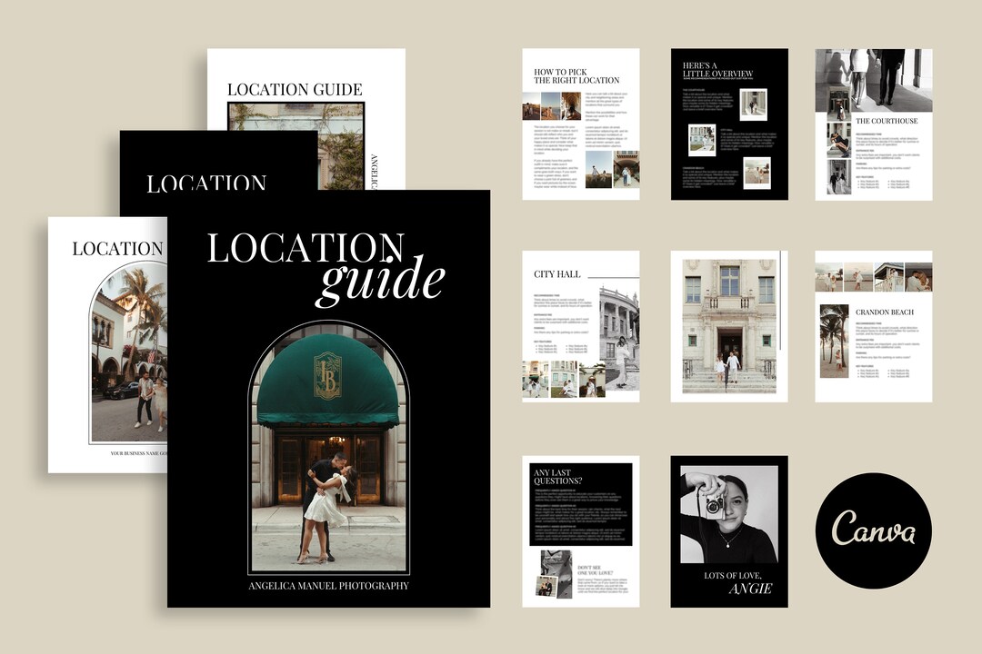 Photography Location Guide Template With Copywriting (canva) - Etsy