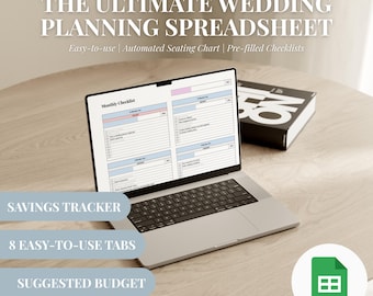 Wedding Planner Spreadsheet: Budget, Guest List, Timeline (Google Sheets Digital Download