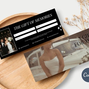 de chèque-cadeau de photographe | Bon pour une photographie Canva | Carte-cadeau Photographie | Carte-cadeau pour photographes