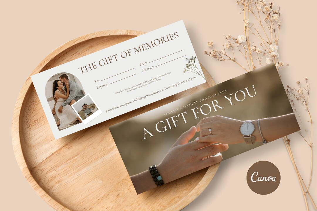 Photographer Gift Certificate Template Canva Photography Voucher