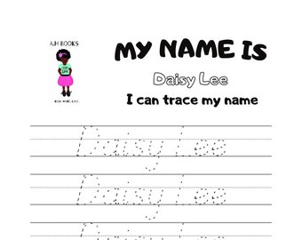 customizable name tracing worksheet editable name worksheets etsy
