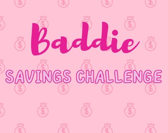 Baddie Printable Savings Challenge l Savings Challenge l Save Over 1k l Finances l Goal Tracker l Money Saving Challenge Printable l