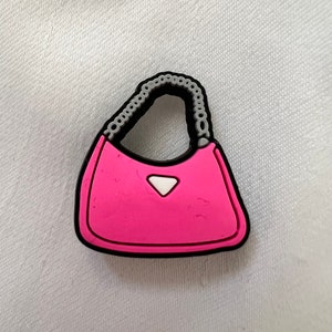 Neon Pink Heart Embossed Flap Square Bag