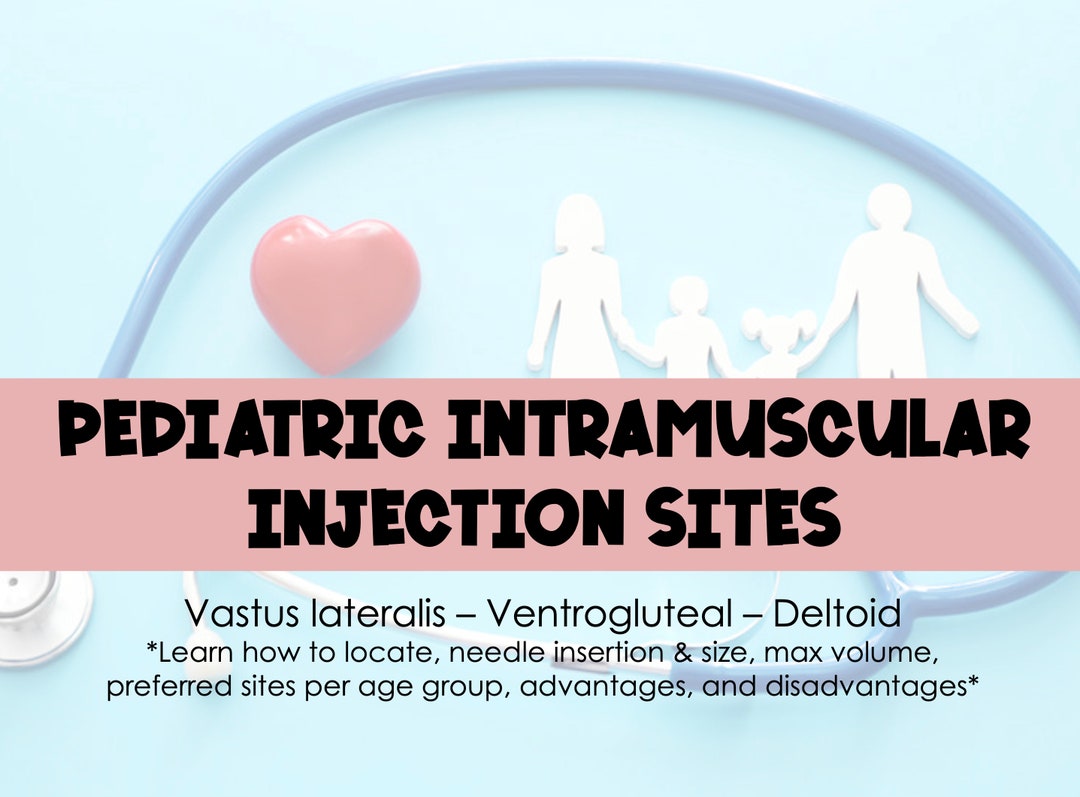 Pediatric Intramuscular Injection Sites Study Guide *nursing Students ...
