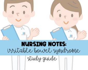 Notas de enfermería: Guía de estudio del síndrome del intestino irritable (SII) + Medicamentos *Estudiantes de enfermería*