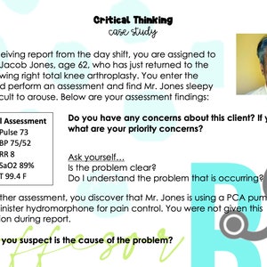 Critical Thinking for Nurses Case Study w/answer key *Nursing Students*