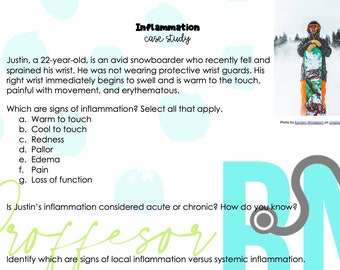 Inflammation Case Study w/answer key *Nursing Students*