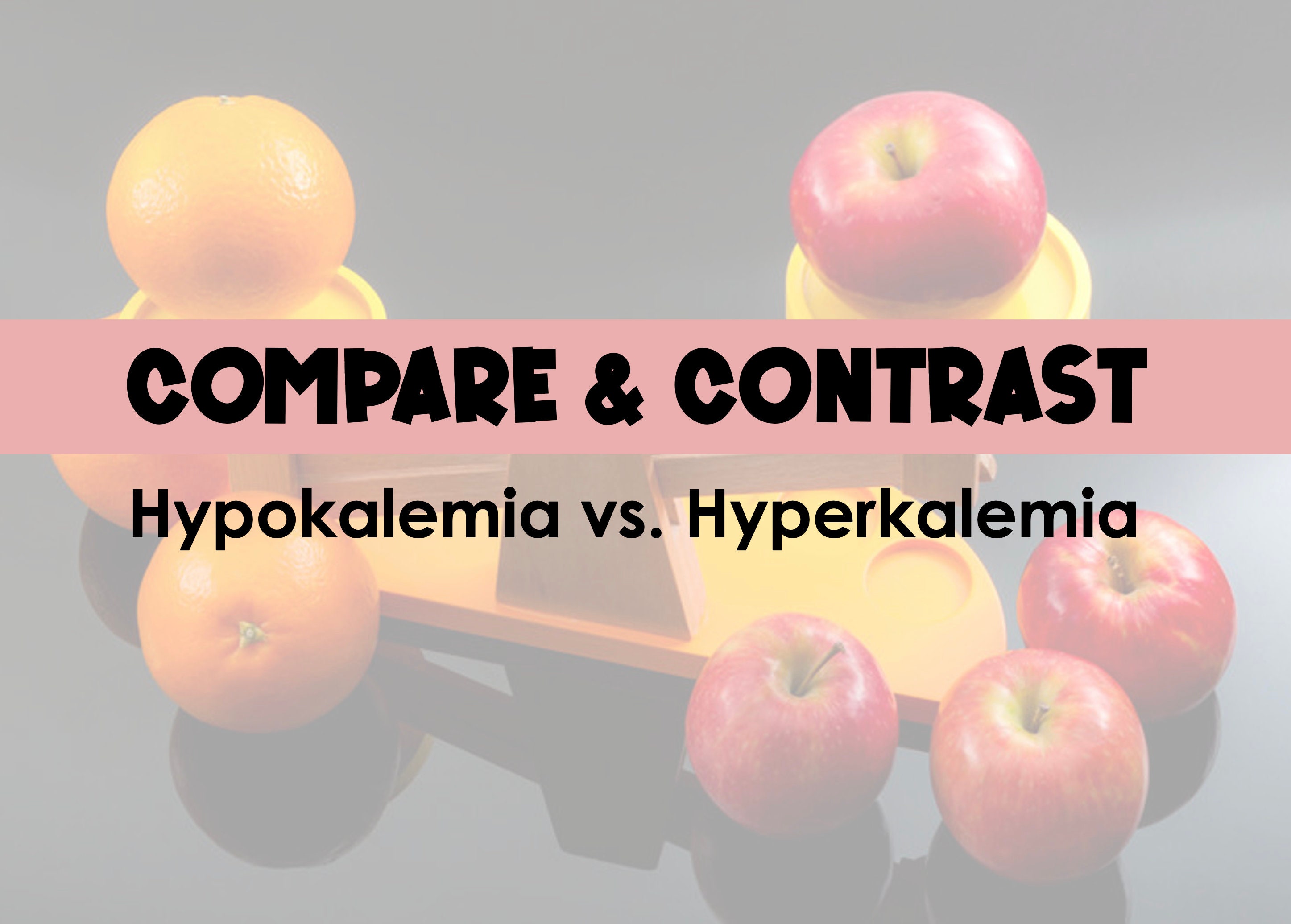 Hypokalemia Vs. Hyperkalemia - Compare & Contrast Study Guide *nursing ...