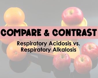 Respiratory Acidosis vs. Respiratory Alkalosis - Compare & Contrast Study Guide  *Nursing Students*