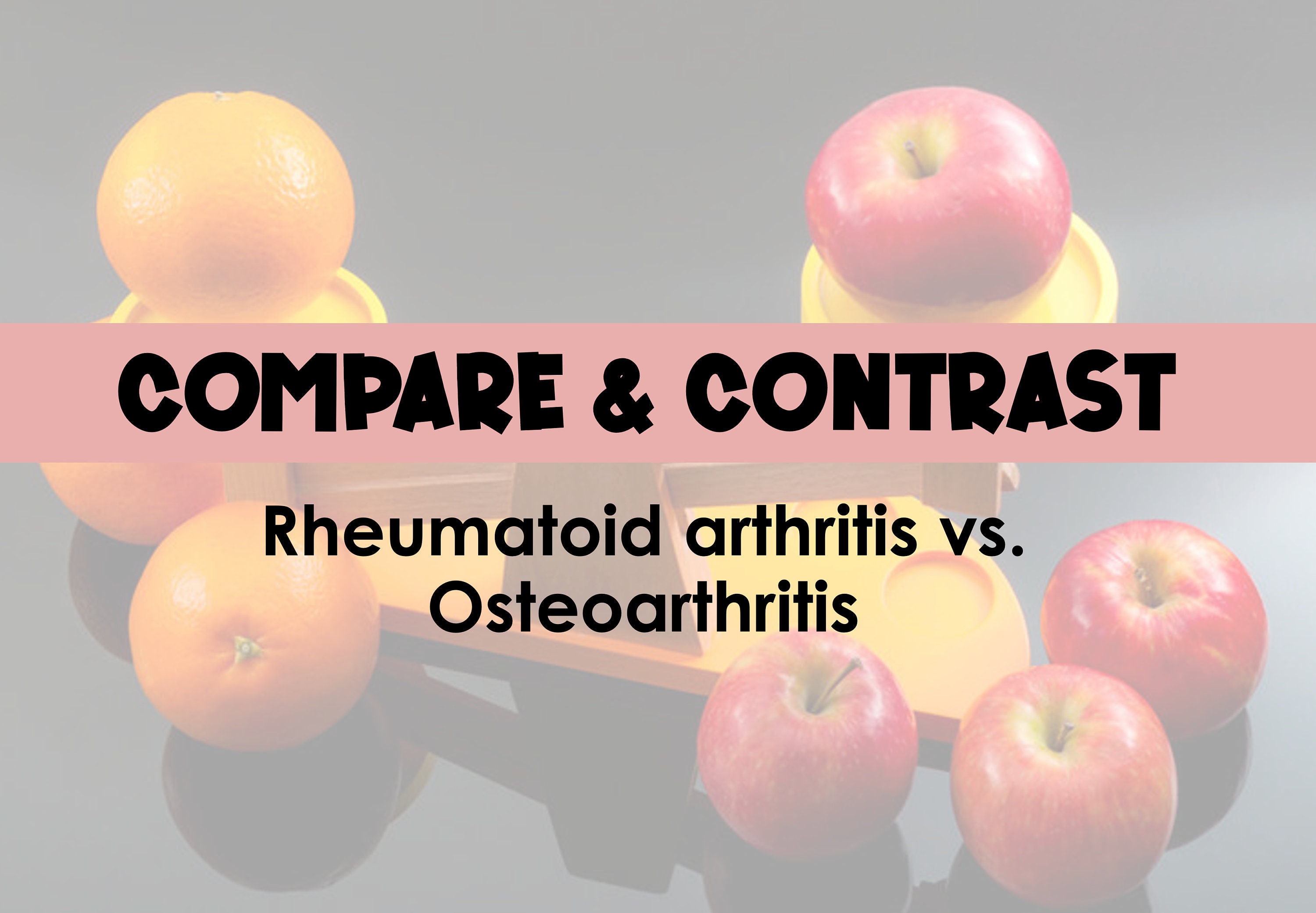 Rheumatoid Arthritis Vs. Osteoarthritis - Compare & Contrast Study ...