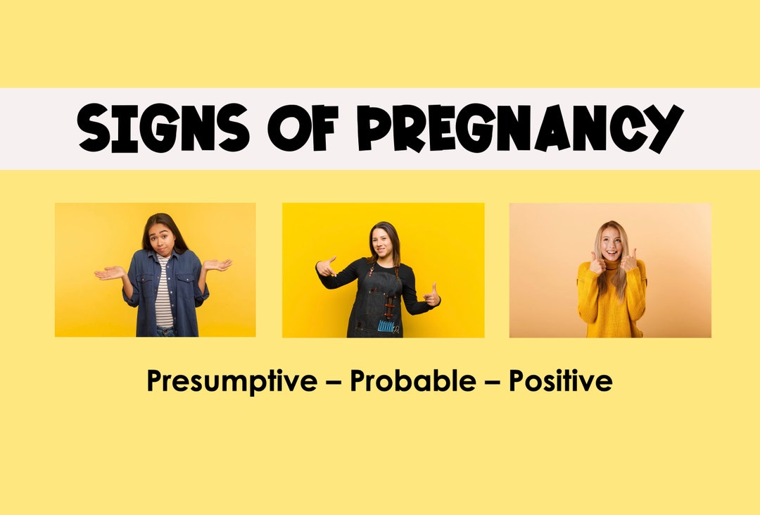 Signs of Pregnancy Presumptive, Probable, Positive Study Guide