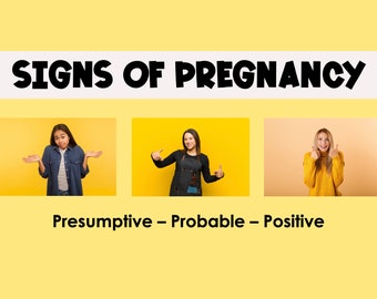 Signos de embarazo: presuntos, probables, positivos - Guía de estudio *Estudiantes de enfermería de maternidad*