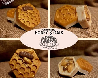 Chocolade, honing en haver: handgemaakte zeep