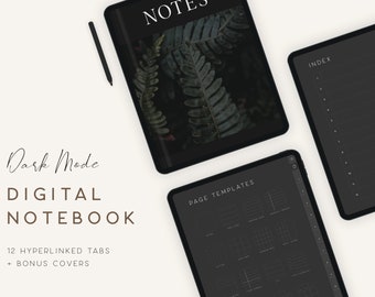 Digital Notebook 12 Hyperlinked Tabs Goodnotes Notability - Etsy