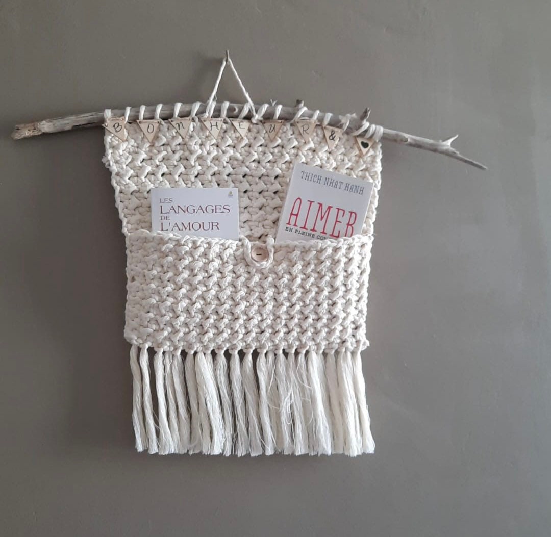 Vide Poche/Range Courrier /Macramé Crochet