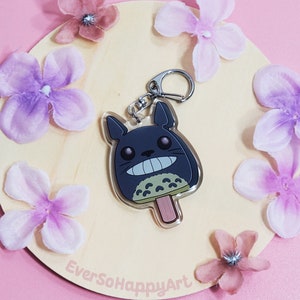 Portachiavi ghiacciolo creatura foresta anime / portachiavi epossidico acrilico carino ottimo per chiavi, zaino, borse / spirito chibi kawaii gelato troll