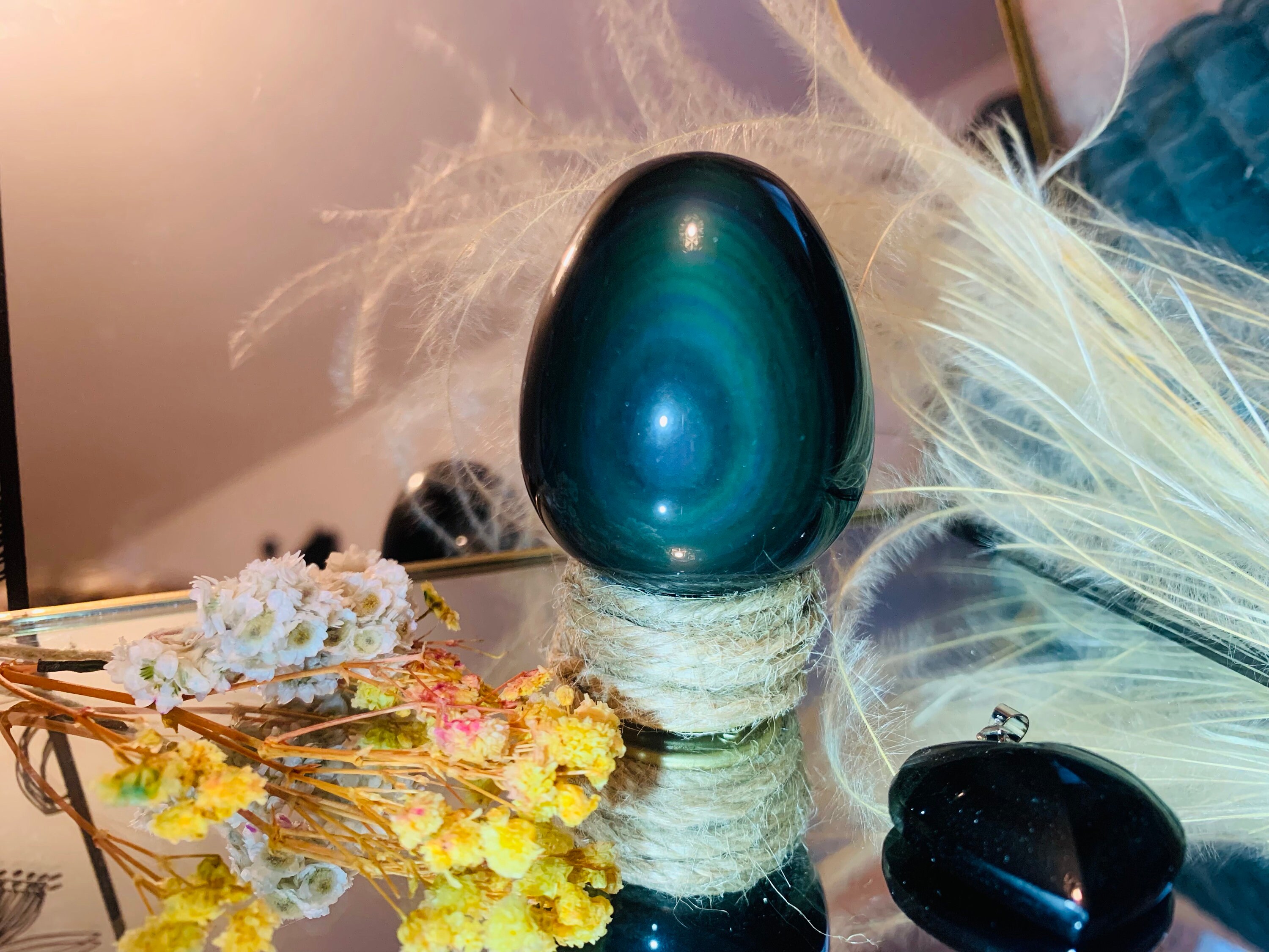 Oeuf Obsidienne Oeil Céleste Du Mexique