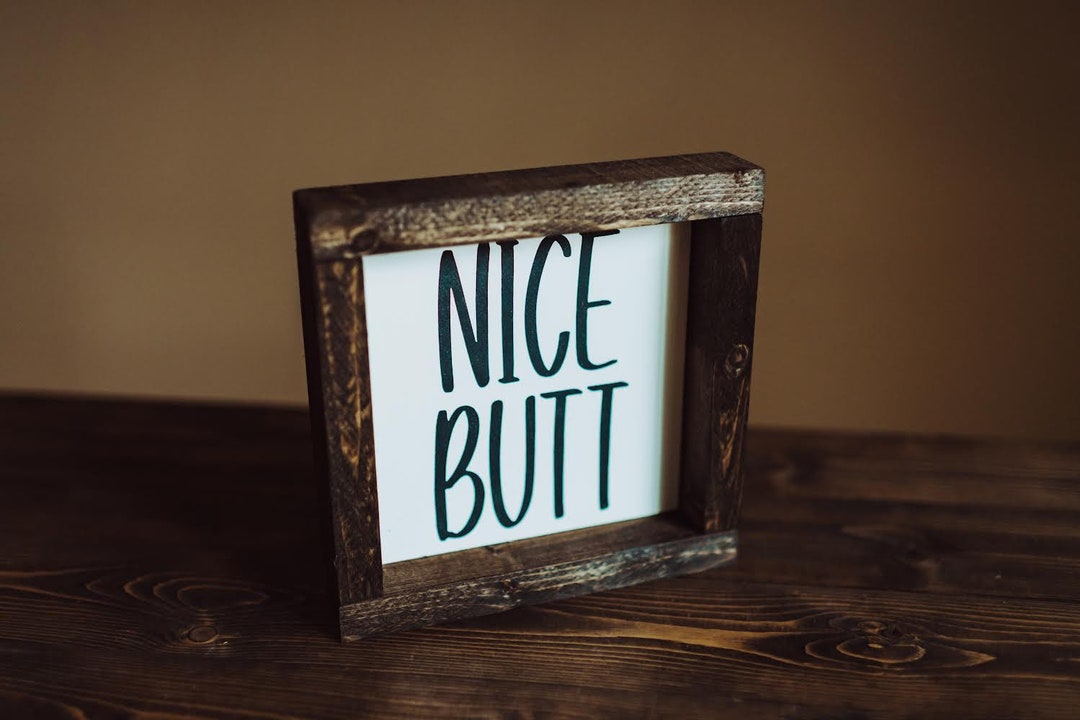 Nice Butt, Bathroom Sign SVG, Wood Sign SVG, Farmhouse, Funny Bathroom ...