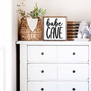 Babe Cave SVG, Nursery Sign SVG, Girls Room Decor, Inspirational SVG, Girls Room Sign, Children's Room, Above The Crib, Kids Room Decor
