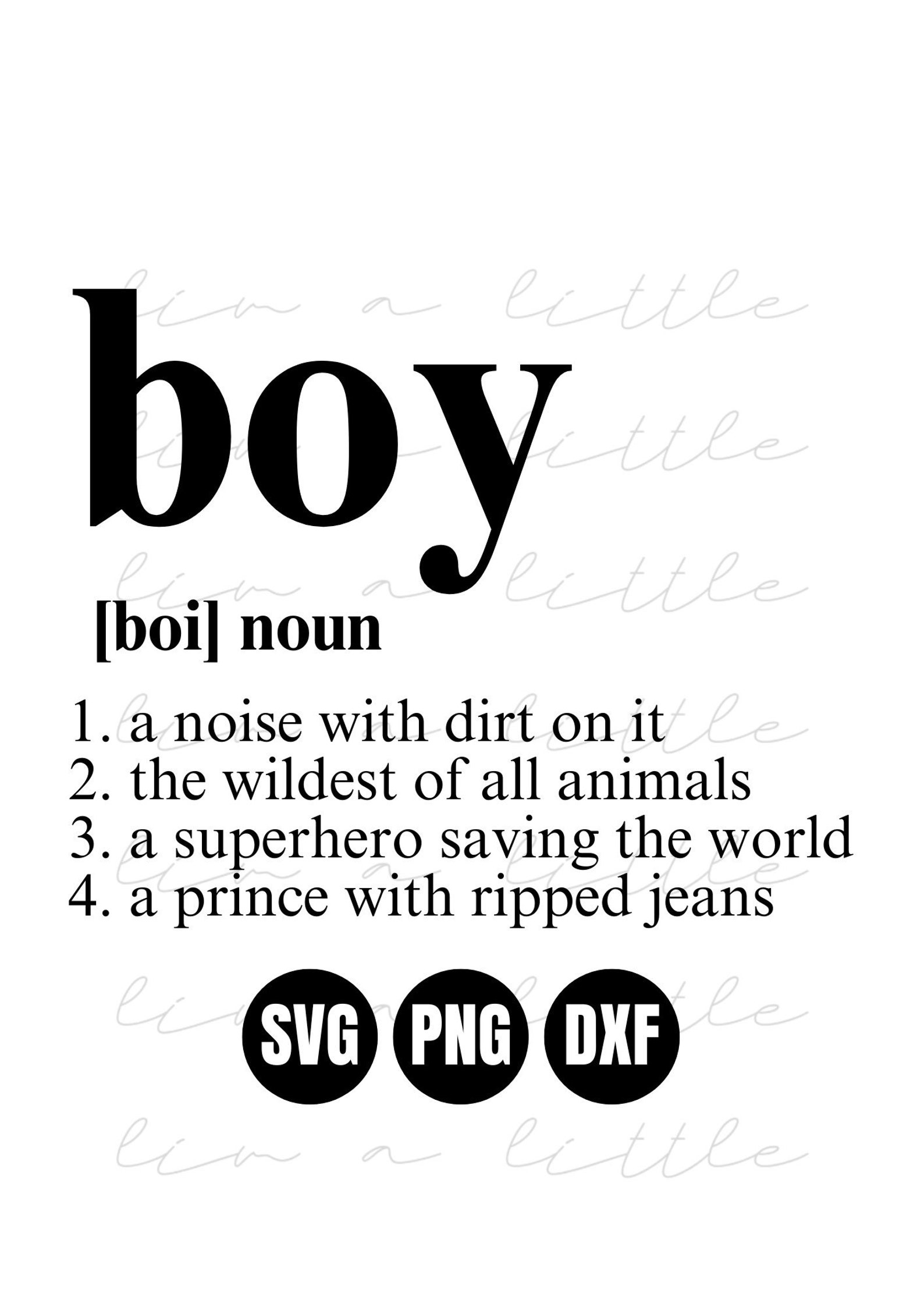 Boy Definition, Quote, Boy Room, Playroom, Nursery, Baby, Children's