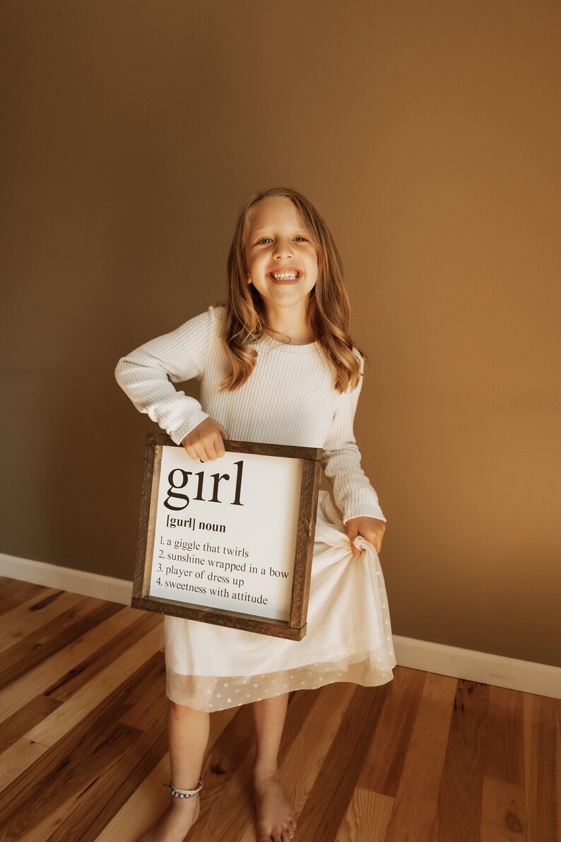 Girl Definition, Nursery Sign SVG, Girls Room Decor, Inspirational SVG