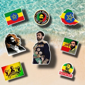 Haile Selassie Vinyl Stickers