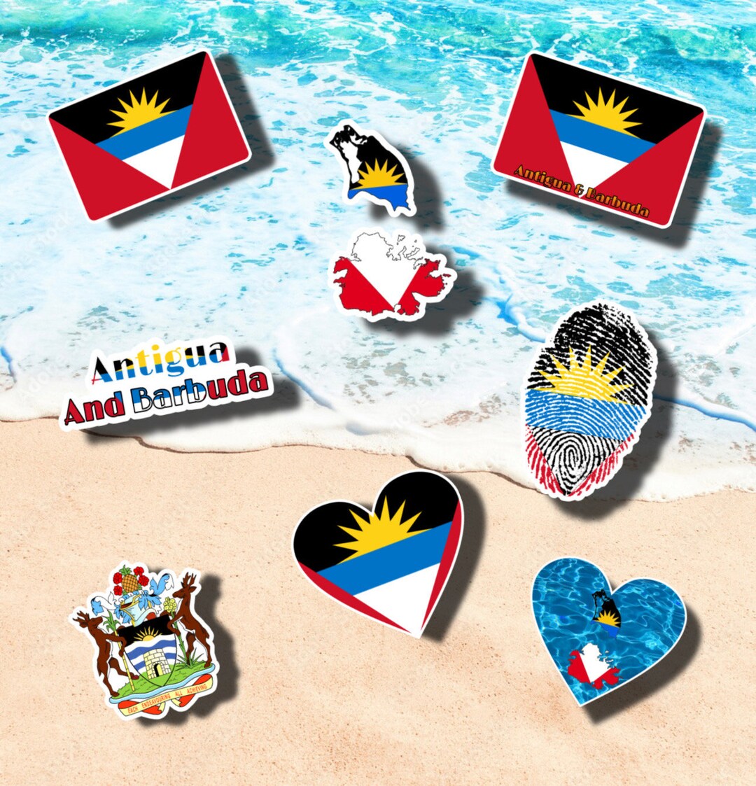 Antigua & Barbuda Vinyl Stickers - Etsy Österreich