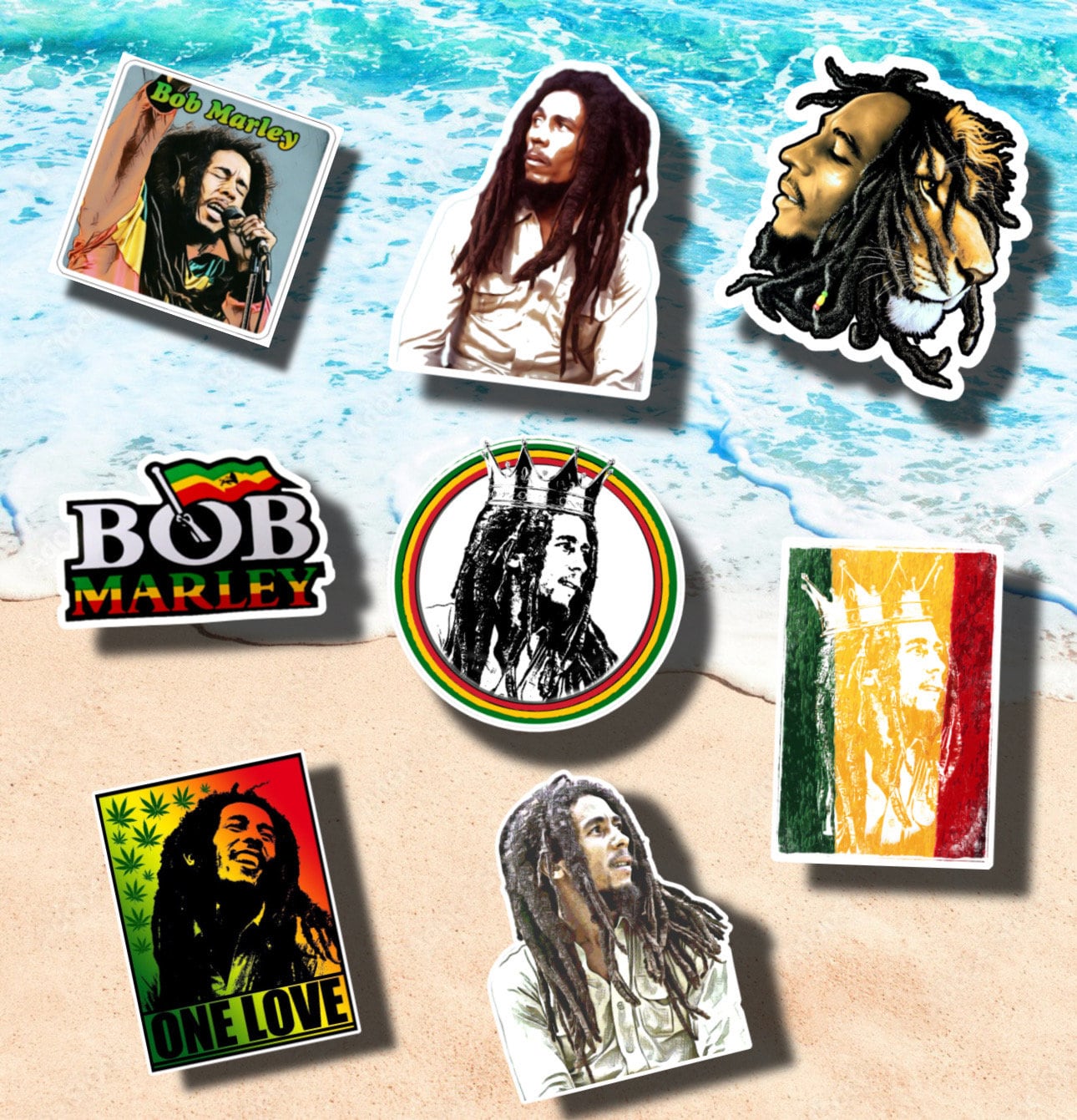 Bob Marley Vinyl Stickers Etsy