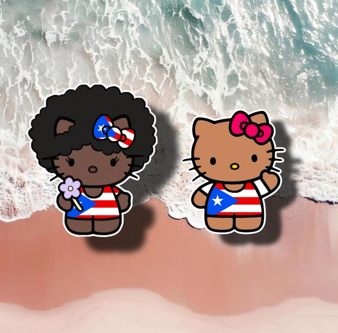 Puerto Rico Cat Vinyl Sticker - Etsy