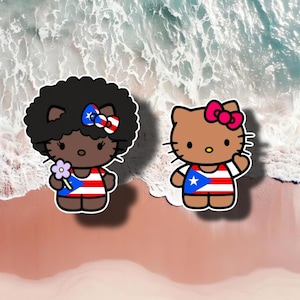 Puerto Rico Cat Vinyl Sticker